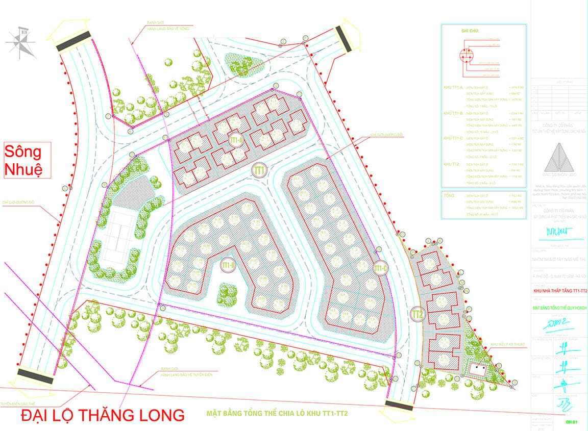 DỰ ÁN NHÓM NHÀ Ở TÂY NAM MỄ TRÌ mat bang lien ke biet thu nhom nha o tay nam me tri