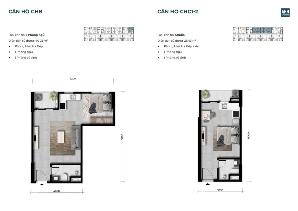 HANDICO RIVERSIDE thiet ke can 1 phong ngu hacinco riverside