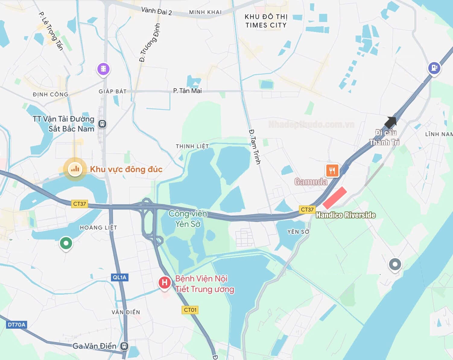 HANDICO RIVERSIDE vi tri handico riverside hoang mai